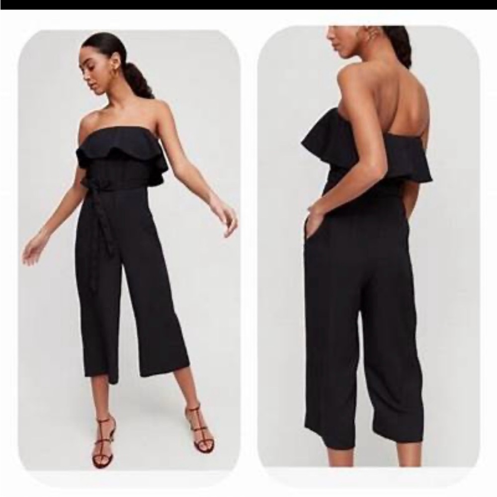 Aritzia Babaton Flutter Jumpsuit Black